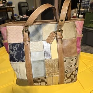 Coach purse vintage patchwork